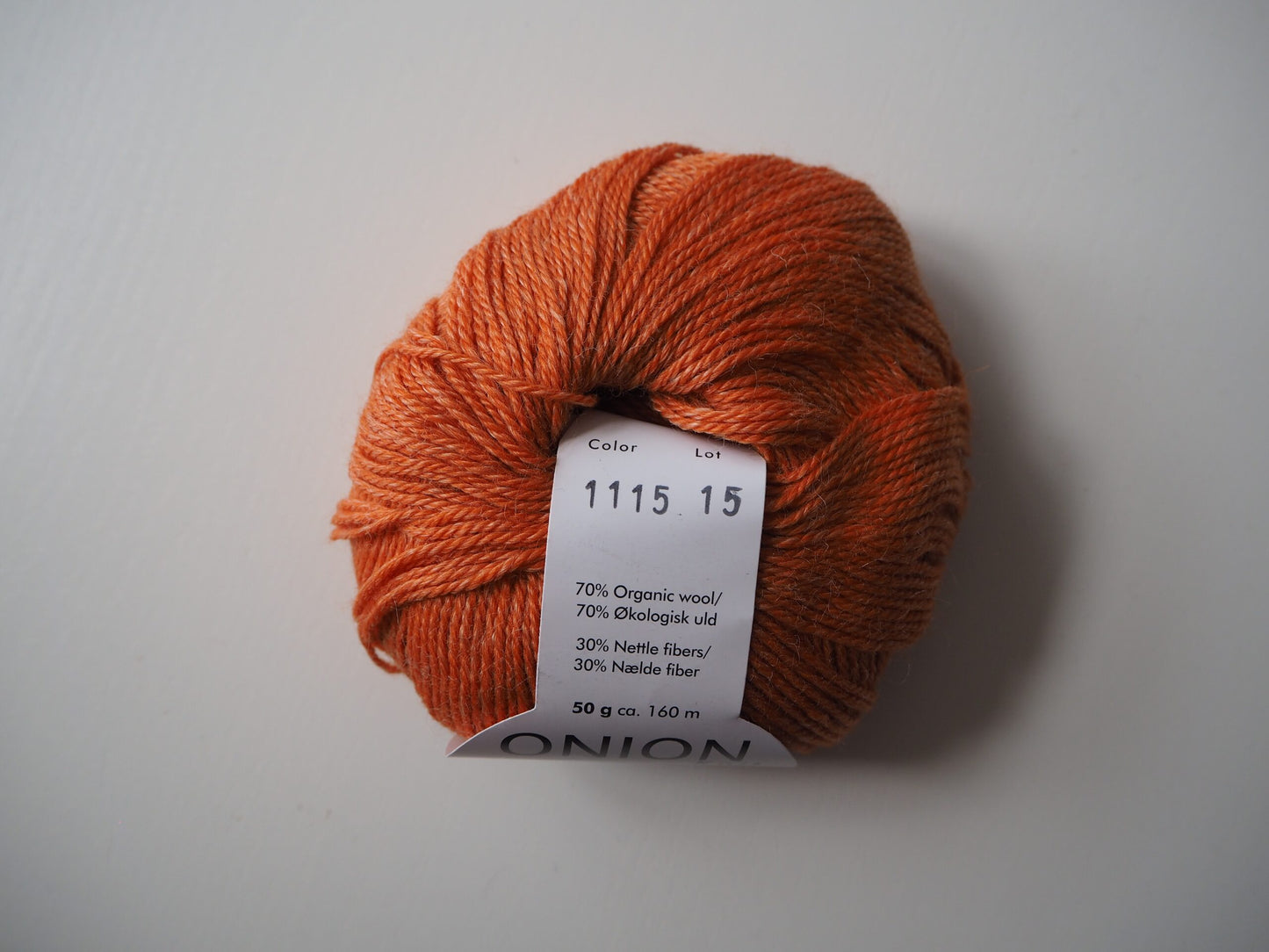 Onion No. 3 Organic Wool + Nettles 1115 Orange